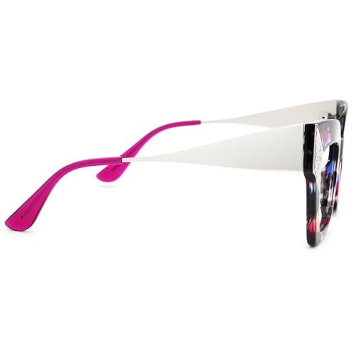 Image of Zeelool Retro Oversized Square for Women Eyeglasses Frame with Non-prescription Clear Lens ZJGA652634