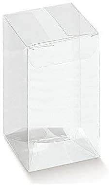 Boîtes en PVC transparentes 8x8x18 cm pour bonbonnière structure rigide anti-écrasement de vos bonbons