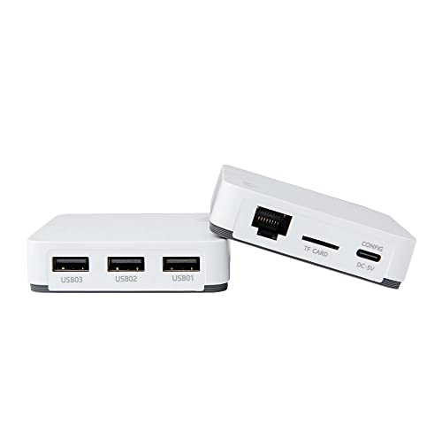 Servidor de impresión de 3 puertos RJ45 LOYALTY-SECU convierte su impresora USB en modo de red en segundos (RJ45+WiFi+Blanca)