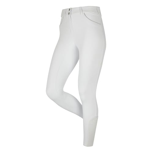 Image of LeMieux Victoria Silicone Seat Breeches - High Waisted - Lightweight Breathable Fabric - White - UK8
