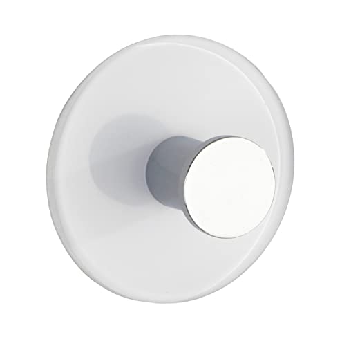 WENKO Wandhaken Tamo Weiß - Handtuch-Haken, Kleiderhaken, selbstklebend, Acryl, 6 x 3 x 6 cm, Weiß