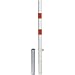 Produktbild Alberts 781392 Absperrpfosten Passau | wahlweise in verschiedenen Ausführungen | zum Einbetonieren, herausnehmbar | weiß | Pfosten-Ø 60 mm | Höhe über Boden 100 cm