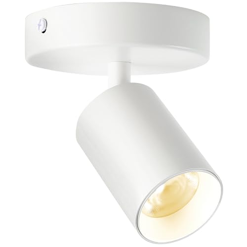 Image of White Surface Mounted LED Ceiling Spotlight Directional Spot Lights Indoor Bright Can Accent Fixture for Living Room Bedroom - CRI92 Flicker Free 7W 560LM 3000K Warm White (Driver includ)