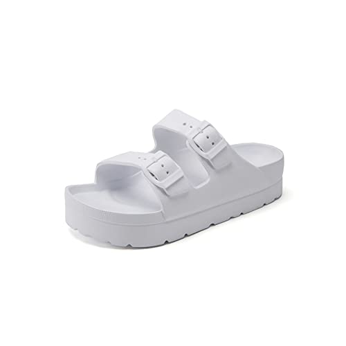 Slippers pour femmes d'été en rose blanc et noir pour la plage et la maison
