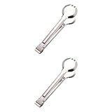 2 Stk lebensmittelzange aus edelstahl eiswürfelzange küchenzange spargelzange wurstzange fischzange nudelzange Food-Clip Buffet Rostfreier Kochpinzette BBQ-Zange Grill Steak Kochzubehör