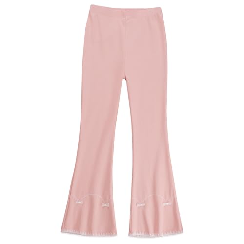 JEYPINMI Toddler Girls Ruffle Leggings Flare Leg Pants Stretchy Bootcut Trousers Wide Leg Sweatpants4