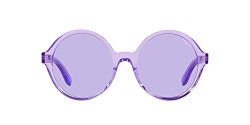 Vogue Eyewear Women's x Millie Bobby Brown Collection VO5393S Round Sunglasses, Transparent Lilac/Violet, 54 mm