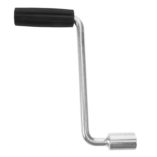 Adaptateur perceuse cric remorque et jambe de force camping-car en acier argenté