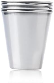 Deri Kılıflı 4 adet 70 ml. Çelik Shot Kahve Kamp Bardağı df37 - Görsel 3