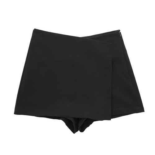 Jupe-short asymétrique taille haute bleue confortable taille M
