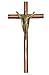 Walnut Finish Inlay Risen Christ Wall Cross