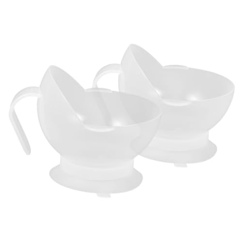 Bol en silicone ventouse Healvian lot de 2 blanc pour senior et handicap