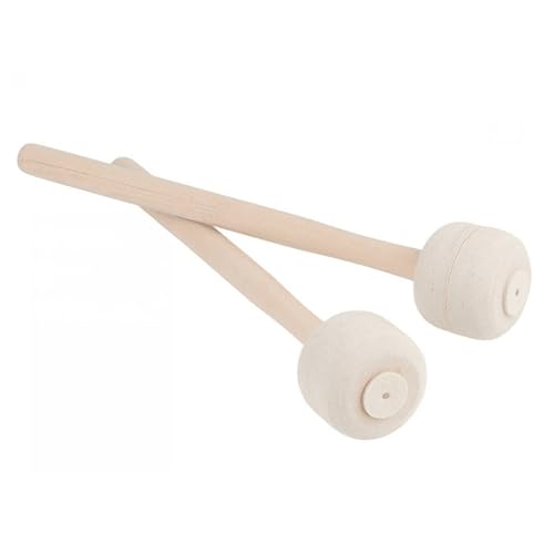 Baquetas de madera y fieltro UPKOCH, 2 piezas, para bombo y percusión, ideal para principiantes y profesionales miniatura 1