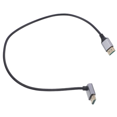 Angoily 0.5m Video Cable Angled Connector for Monitors and Computers High-Speed Data Transfer and Tinned Slim Design for Easy Installation Tight Spaces