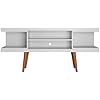 Manhattan Comfort Utopia 53.14" Freestanding Entertainment Center for Living Room, Mid Century Modern TV Stand with Shelves, Storage and Media Holes, Fits 50" Screens, White