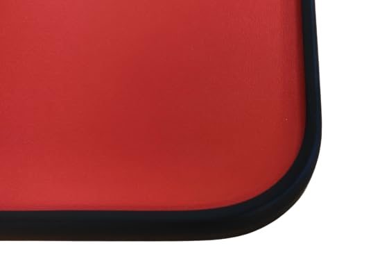 Clearcut - ReVace - Adjustable Folding table and table leg - Curved and sizes (Curved, Red - Black Trim - Black Leg, 900mm x 500mm)