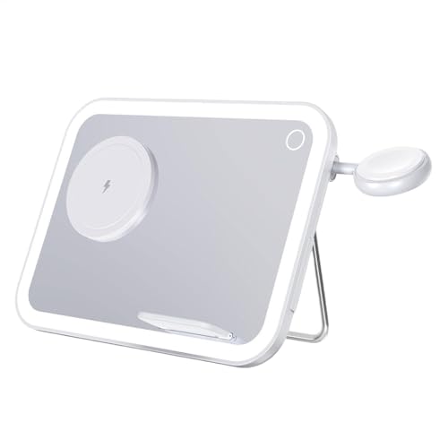 Espejos Cosméticos Luminosos – Espejos De Escritorio con LED – Espejos De Maquillaje Plegables, Espejos De Escritorio Iluminados Portátiles, Pequeños Espejos Elegantes para Mujeres Y Niñas para Hogar