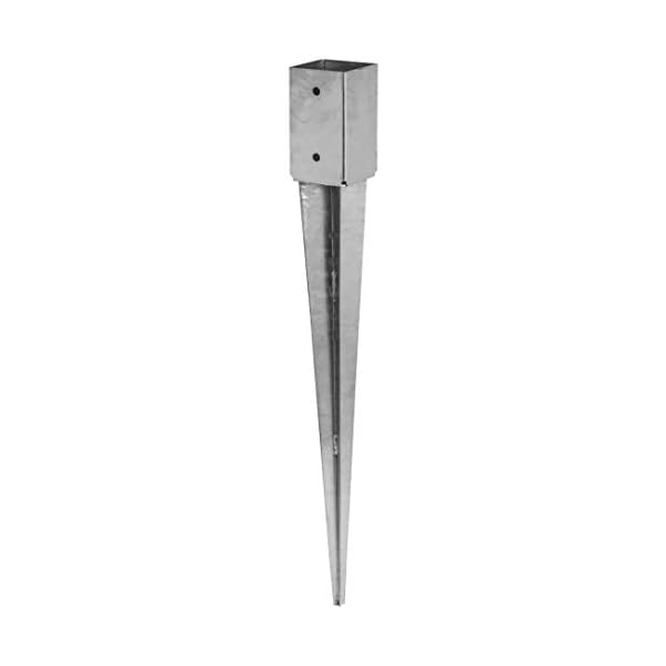 ADGO Pfostenträger 80 x 80 x 750 mm Zaunpfostenträger feuerverzinkt Einschlaghülse Pfostenträger Bodenhülse…