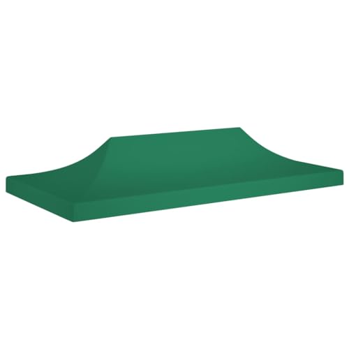vidaXL Toit de Tente de Réception Toile de Toit de Chapiteau Remplacement de Toit de Tente Escamotable Pavillon de Jardin 6x3 m Vert 270 g/m²