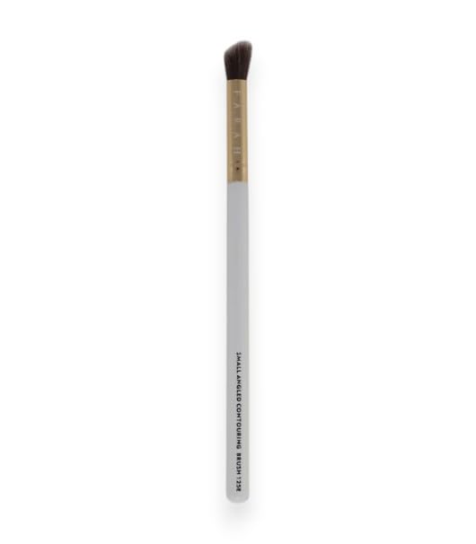 F.A.R.A.H® Small Angled Contouring Brush 125E – White | Vegan, Precision Face Brush for Contouring & Blending