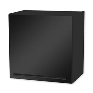 Stella Trading Jazz Moderno Colgante Negro Mate – Amplio Armario de Cocina con Mucho Espacio de Almacenamiento, Madera de ingeniería, 50 x 50 x 34,6 cm