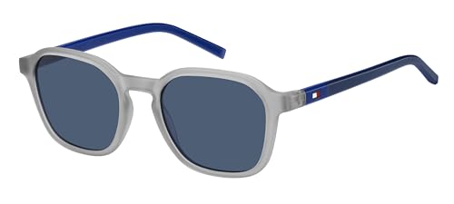 Tommy Hilfiger Rectangular Geometrical Shape Sunglasses for 11-15 Years Teenager 48 mm Size KB7 Grey/Blue