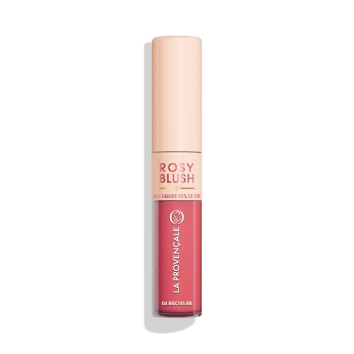 La Provençale Bio - Rosy Blush - Blush Liquide Hydratant Longue Tenue - Enrichi en Vitamine E - Teint Frais & Lumineux - Teinte : Bisous BB (04)