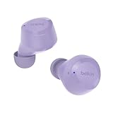 Belkin SOUNDFORM Bolt, True Wireless Earbuds, Wireless Charging, IPX5 Sweat and Water Resistant, USB-C, Up to 28 Hours of Battery Life, iPhone, Galaxy, Pixel and More - Lavender