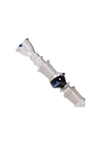 Black Leaf Bong-Zubehör: Adapter-Shillum | 90 mm, 2 x NS 14 (14,5 mm) | Glas, klar | Aktivkohle Rauchfilter-Adapter… – Bild 4