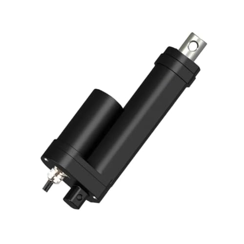 Actuador eléctrico industrial robusto con varilla de empuje y protección contra agua