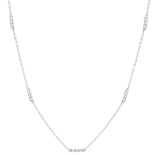 Collier 925 femme anti-nœuds à trois rangées empilées pour un layering parfait
