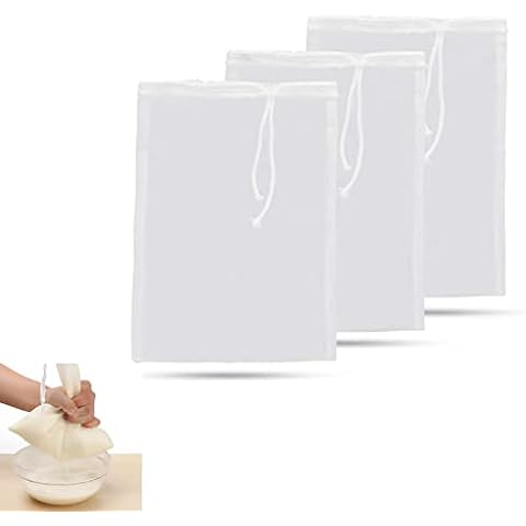 3pcs Reusable Fine Mesh Strainer Bags Cover