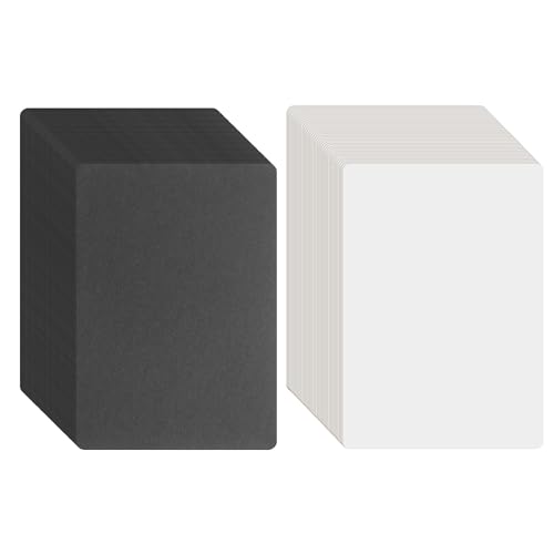 YSDMY 100 Sheets Kraft Paper Card A6 350gsm 14.5 x 9.5 cm Hard Paper A6 Business Card Paper(Black + White