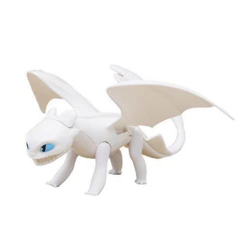 2pcs Flying DRAGONs Light Fury Action Fiɡurе Miniature Table Decoration Toothlesss Hiccup Pvc Mini Model Тоуs (Light fury)