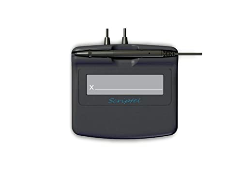 Scriptel ST1475-6FT 1x5 Proscript Signature Capture Pad - Black, Compact, Windows, Linux - Active Battery-Less Tethered Pen - Writing, Teaching