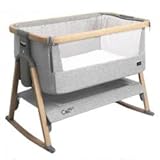 OLMITOS S.A. Tutti Bambini - Minicuna Colecho COZEE Oak - 0-6 Meses - Silver - Máximo 9 Kg - Balancín, Ruedas y Colchón - Cuna Independiente - Plegado en 30 Segundos