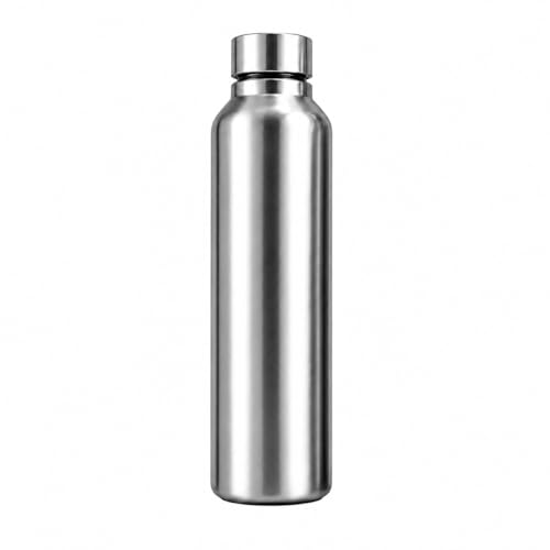 Image of Melvio Water Bottle Stainless Steel Sports /Fridge Bottle with Leak Proof Lid | Single Wall | For Home, Office, Gym, Travelling | Lightweight | BPA Free | 1000ml | Silver) (Set of 1)