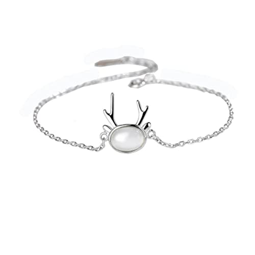 Bijoux en argent S925 élan et verre opalin élégant