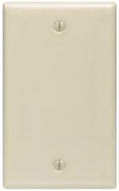 Blank Wall Plate Ivory Smooth Face, 4 Pack