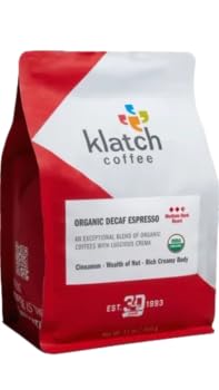 Klatch Coffee "Organic Decaf Espresso" Medium Roasted Organic Whole Bean Coffee - 2 Pound Bag