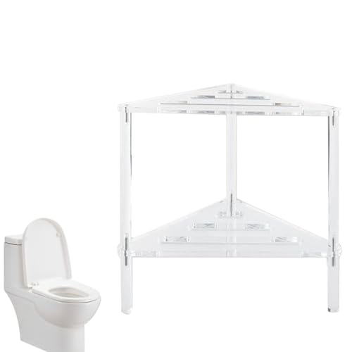 Acrílico - Taburete doble de animales, acrílico, 30 x 31 x 31 cm, silla doble, taburete esquinero, sillas de baño de alto rendimiento con estante de almacenamiento para baño, salón