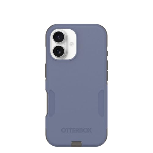 Image of OtterBox iPhone 16 (Only) - Commuter Series MagSafe Case - Spiced Orchid (Blue & Grey) - Built-in Magnets - Slim & Tough - Pocket-Friendly - with Port Protection
