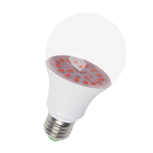 Wlinfetity Bombilla LED para cultivo de plantas, espectro completo para plantas de interior, invernadero e hidroponía, base de rosca E27 de bajo consumo