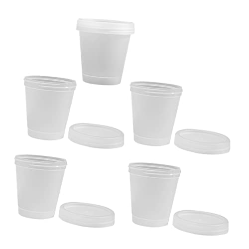 FOMIYES 5 piezas Botes Vacíos de Plástico Mate Recipientes Rellenables para Crema y Bálsamo Labial Tarros Duraderos para Cosméticos y Cuidado Facial para Viaje y Muestras