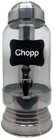 Suqueira, Refresqueira, Chopeira de Alumínio, 2,7 Litros, com Porta Gelo
