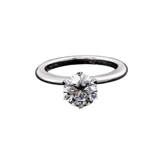 Bague de fiançailles femme moissanite argent symbole d'amour éternel