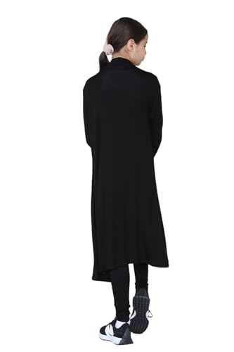 Loxdonz Kids Long Open Front Cardigan Coverup Boyfriend Cardigan Sweater for Girl's Beach Cover ups Kimono Maxi Duster3