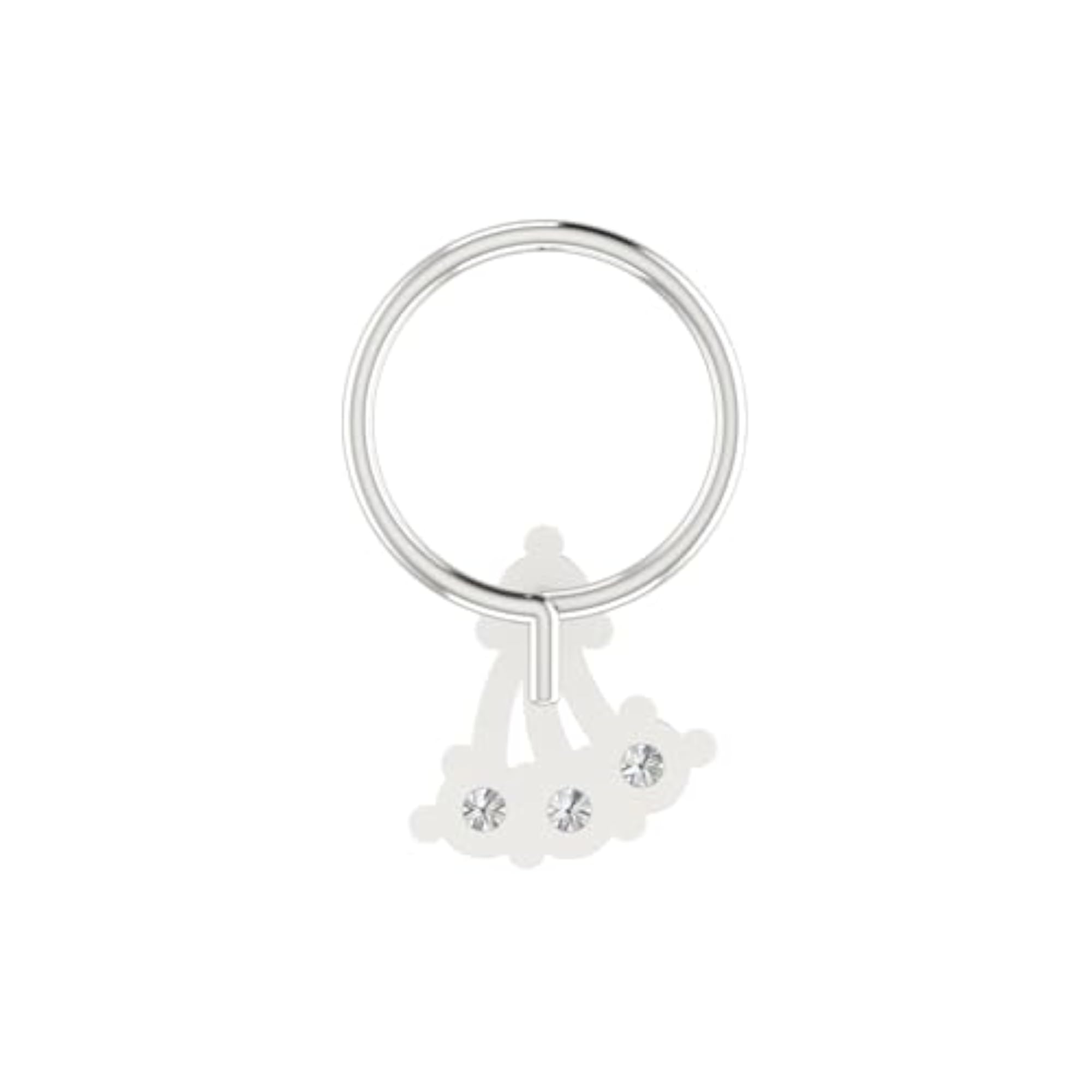 Women's 14Kt White Gold Stud Nosering