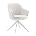 Produktbild B&D home Esszimmerstuhl ARVIT, Chefsessel Bürosessel Konferenzstuhl Loungesessel Drehstuhl für Esszimmer, Büro, Küche, Industrial modern Design, Webstoff Creme, 1 Stück, 11102-CREM-1
