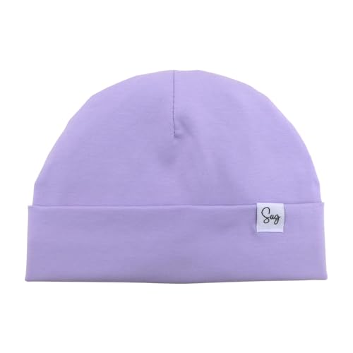 Image of Jersey Beanie Hat for Newborn Baby Boys Girls Silky Satin Lined Hats Bonnet Toddler Infant Little Kids Beanies Caps